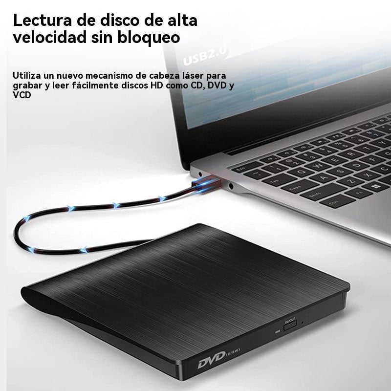 📢📢 !50% de descuento! 💿💻 Unidad externa de CD/DVD: Plug & Play, portátil y compatible con Mac/Windows