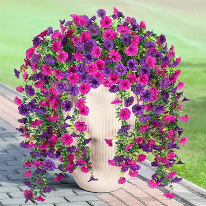 🔥【4 piezas】Flores artificiales colgantes