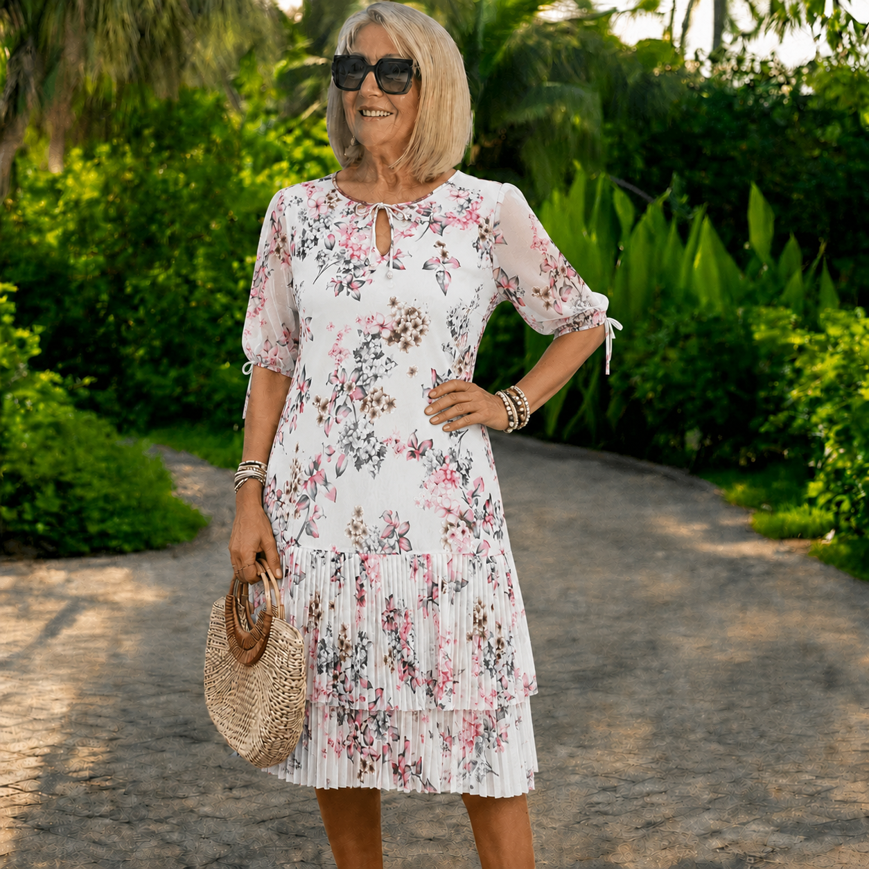 Płatność przy odbiorze👗❤️【S-5XL】eleganckie i modne sukienki szyfonowe