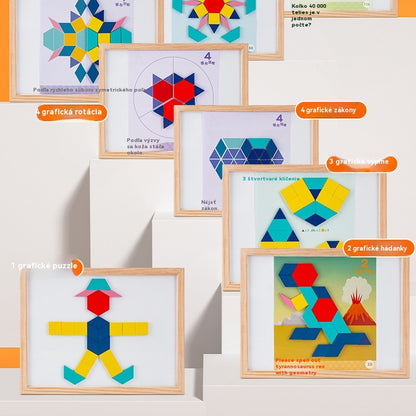 ✨【Kúp 1, získaj 1 zadarmo】Geometrické magnetické stavebné bloky Tangram