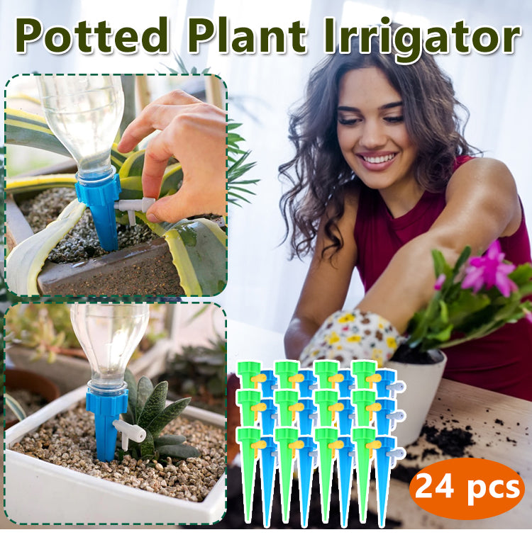 🌺【24 piezas】🌹🍂Sistema de riego por goteo automático, ideal para plantar flores, perfecto para jardines y plantas en macetas