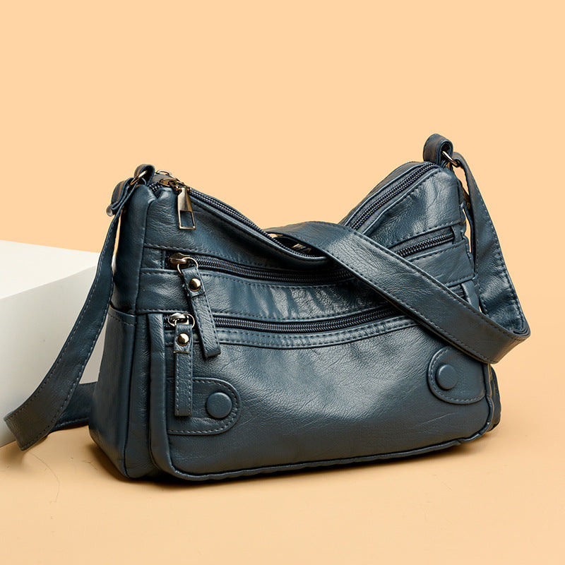 💥👜2026 Nuevo bolso de hombro de cuero suave de gran capacidad