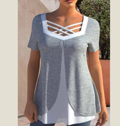 💥【Купете 1, вземете 1 безплатно】❤️【S-5XL】Тениска с щампа за големи размери за лято 2026