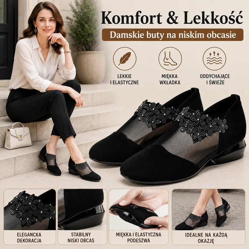 【35-41】🏆 nowe damskie buty na koturnie z wydrążoną siateczką i miękkim spodem