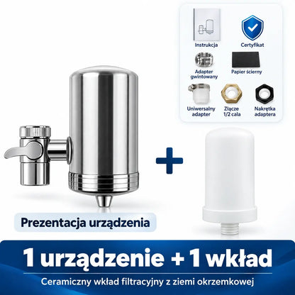 【Wyprzedaż – 50% taniej】 Domowy filtr do wody ze stali nierdzewnej – łatwy montaż