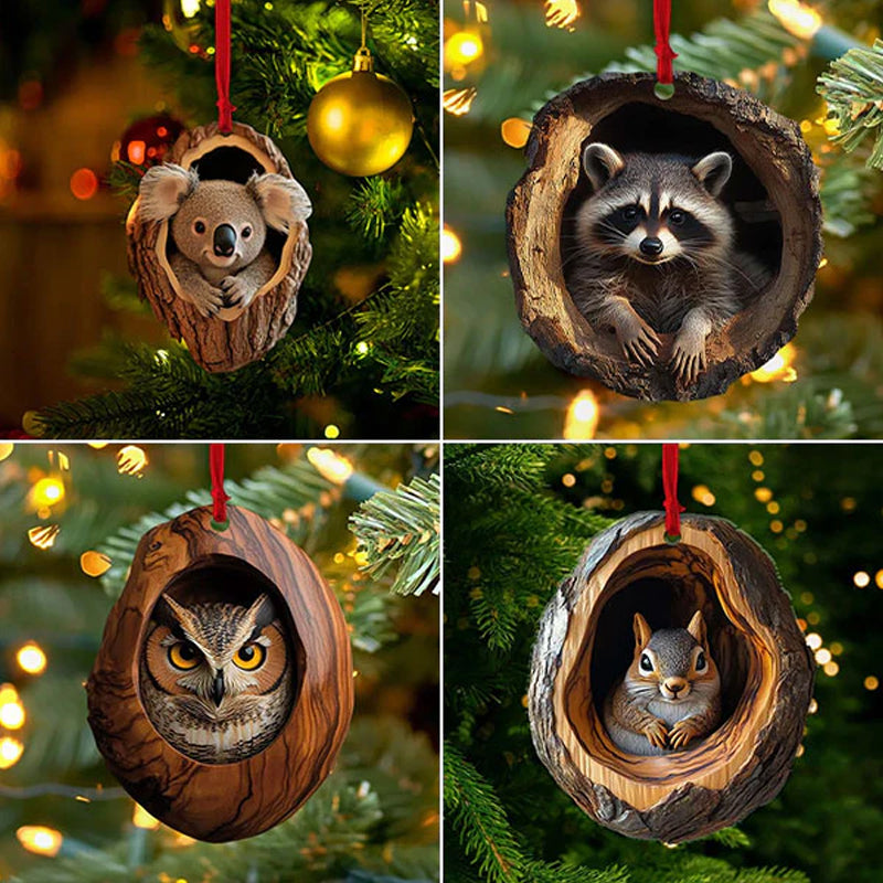🎄【5 PCS】🎄Critter decoración del árbol de Navidad. Decoración colgante para animales pequeños.