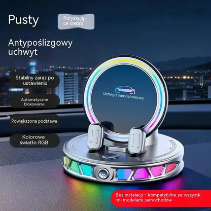📱Uchwyt samochodowy RGB z automatycznym zaciskiem i ładowaniem bezprzewodowym 15 W