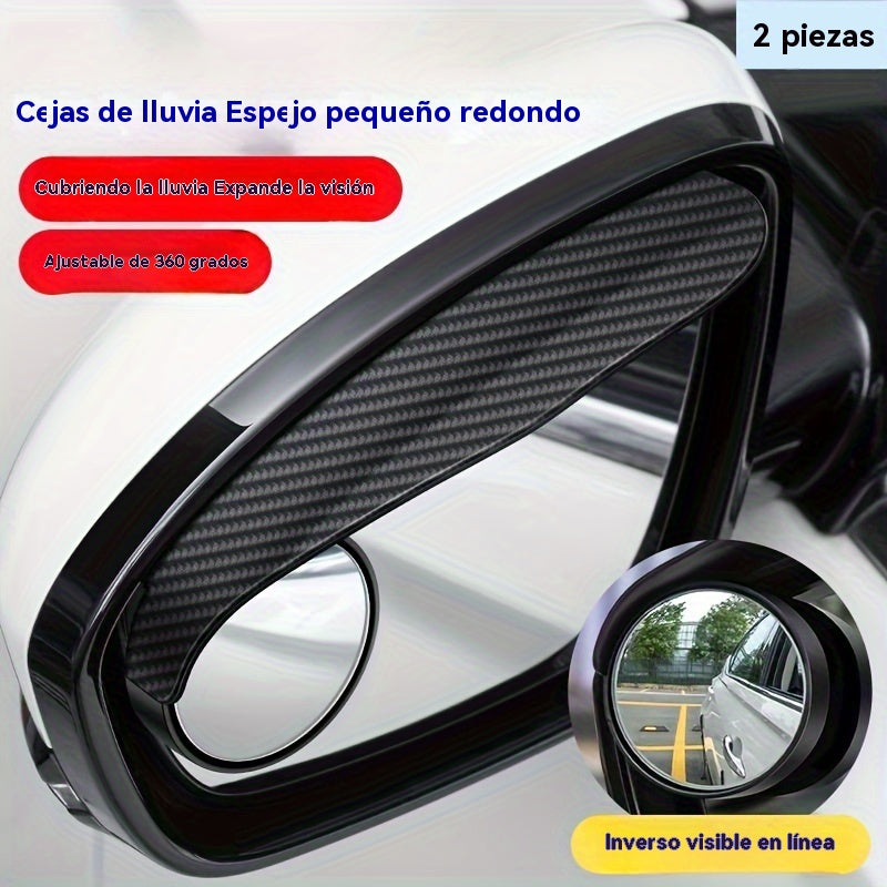 😍🚗【Compre 1 juego y obtenga 1 juego gratis】👍Espejo retrovisor de marcha atrás para automóvil Espejo redondo pequeño ajustable en 360 grados