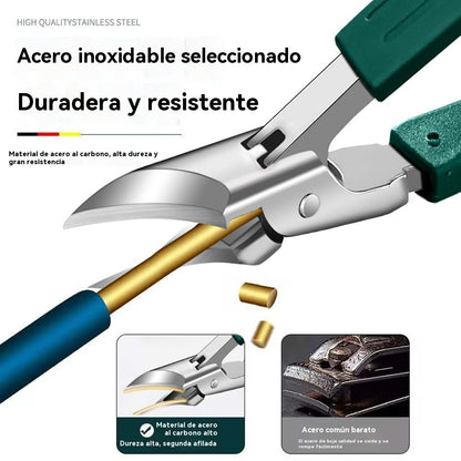 🔥【Modelo 2026】🔥 Cortaúñas antisalpicaduras con borde inclinado de 25° (juego de 3 piezas)