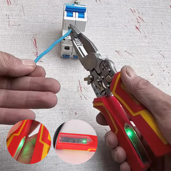 🔧Pelacables Multifunción 9 en 1 con Detector de Voltaje-Forjado en acero de aleación · Con función de prueba eléctrica · La elección de los electricistas profesionales