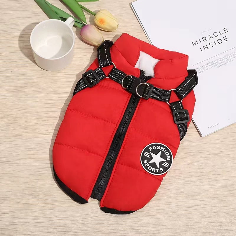 🐕‍🦺【50% de descuento】Traje de esquí de otoño/invierno para mascotas, chaqueta de algodón impermeable y cálida para perros