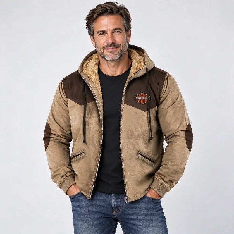 【M-5XL】Chaqueta con capucha para hombre nueva 2026: gruesa y afelpada, resistente al frío y cálida