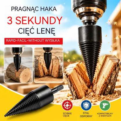 【Wiertło do rozbijania drewna o średnicy 50 mm + 3 rodzaje adapterów o różnych wymiarach】Elektryczne wiertło do rozbijania drewna z wzmocnionego stali, mocne i oszczędzające siłę
