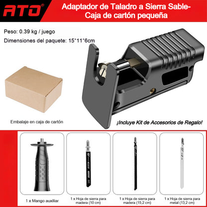 🔥🧰 Adaptador de taladro a sierra de sable: sierra de vaivén para carpintería.