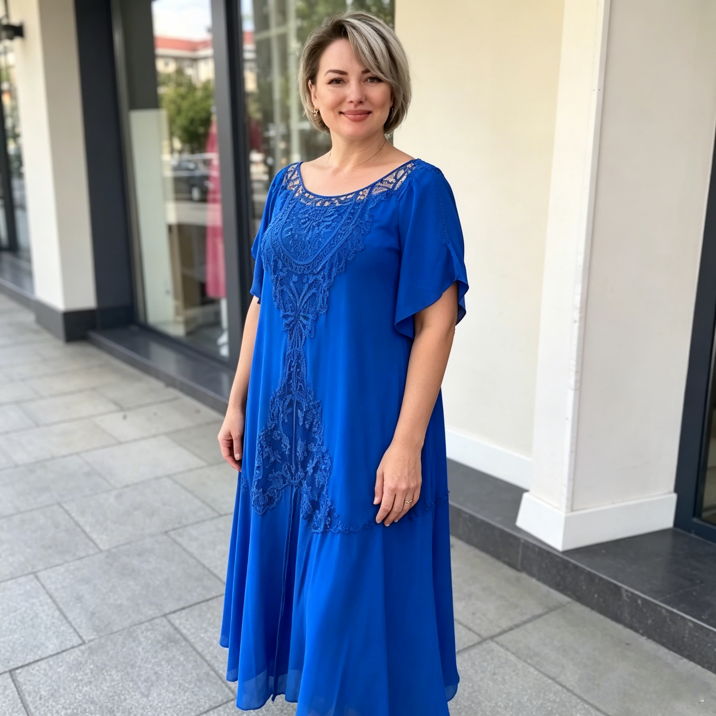 👗Nova književna retro ženska široka čipkasta haljina iz 2026., veća veličina