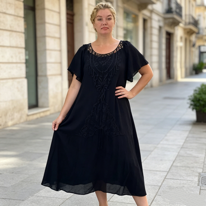 👗Nova književna retro ženska široka čipkasta haljina iz 2026., veća veličina