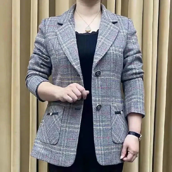 ✨🧥【M-4XL】Nueva chaqueta de traje de mujer con solapa para otoño e invierno