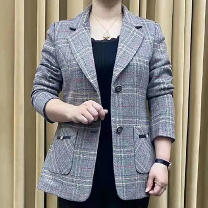 ✨🧥【M-4XL】Nueva chaqueta de traje de mujer con solapa para otoño e invierno