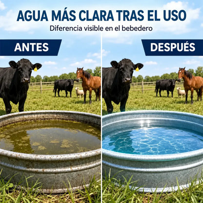 Pastillas de disolución rápida para la limpieza de tanques de agua para ganado