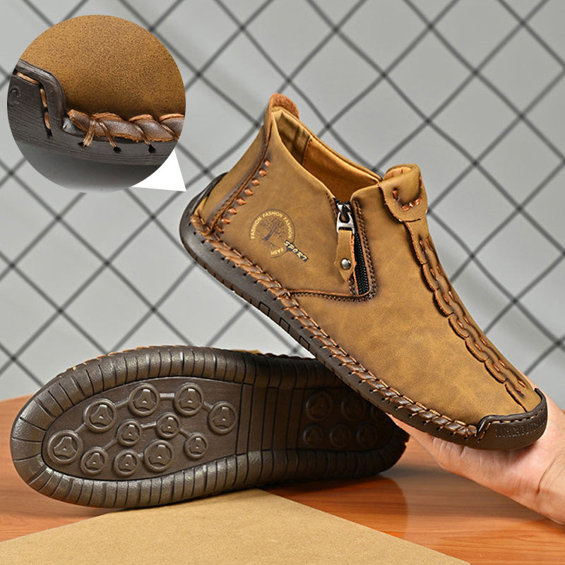 🔥🥾【Descuento especial de temporada 50%】Botas de invierno para hombre con cremallera y forro de felpa – cálidas y cómodas