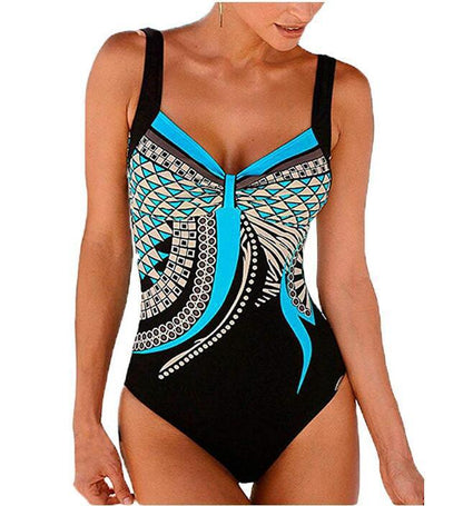 50% OFF🩱🏊‍♀️2026 Нов ретро принт – нов цял бански костюм с ретро десен