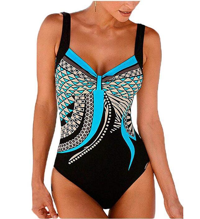 50% OFF🩱🏊‍♀️2026 Нов ретро принт – нов цял бански костюм с ретро десен