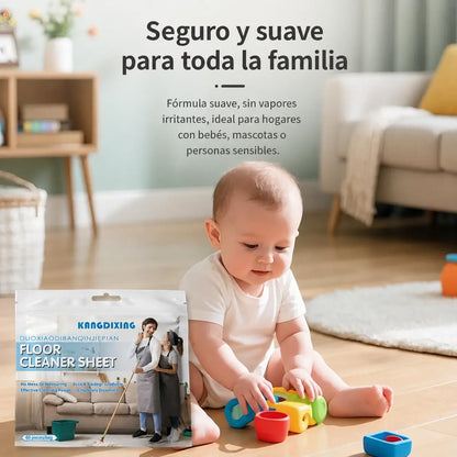 🧹✨【4 paquetes, 240 hojas】Láminas limpiadoras solubles para suelos de madera, laminados y azulejos