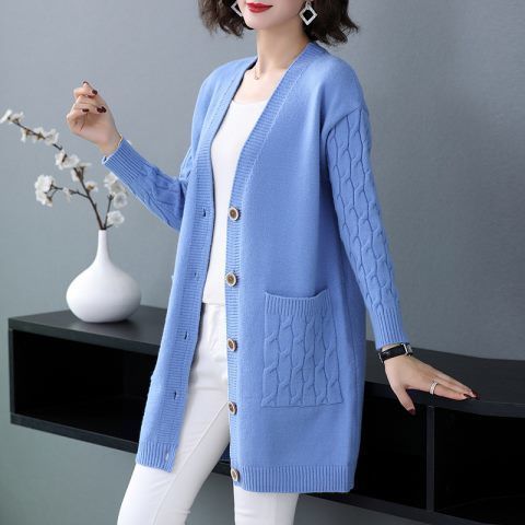 ✨🎀【40-110kg】Chaqueta de punto de talla grande. Suéter de punto grueso y holgado para mujer – Nueva colección de Primavera/Otoño. ✅️Pago contra reembolso