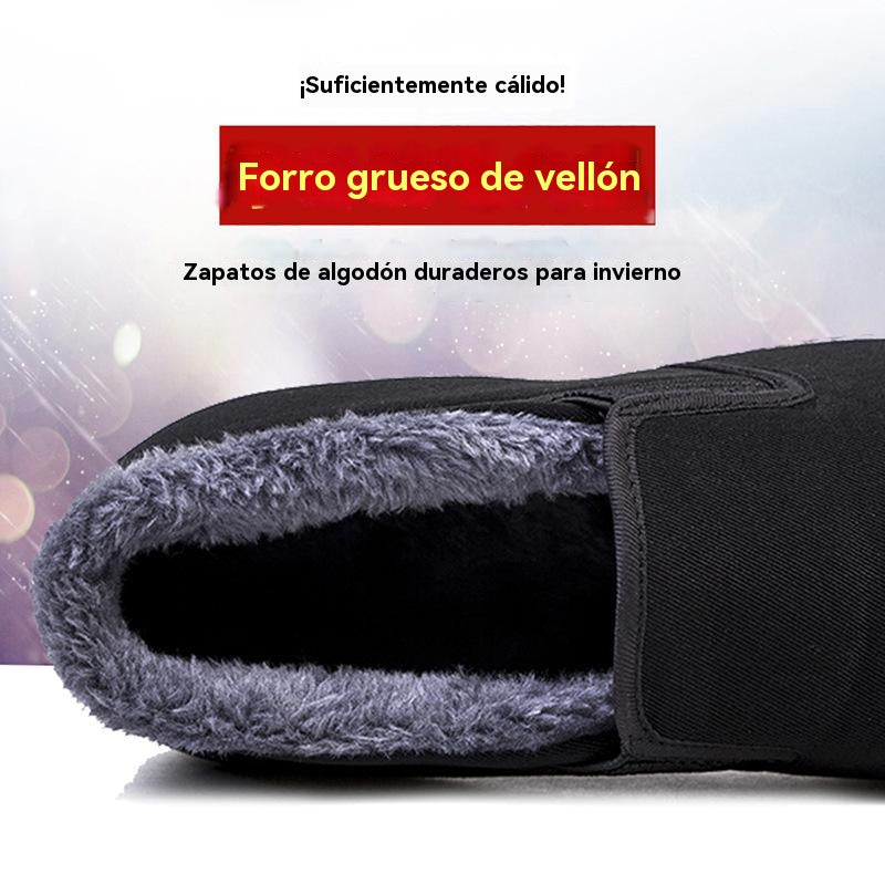 🔥【38-45】👟2025 botas de nieve cálidas de terciopelo grueso para personas de mediana edad y mayores de otoño e invierno