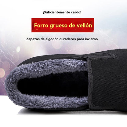 🔥【38-45】👟2025 botas de nieve cálidas de terciopelo grueso para personas de mediana edad y mayores de otoño e invierno