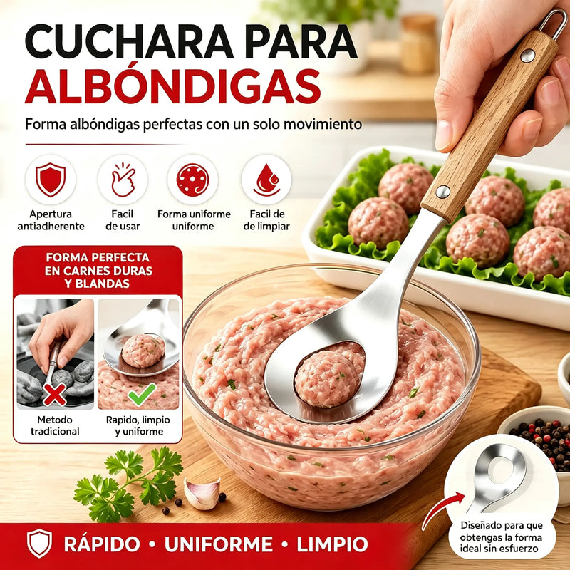 🍖 【2 piezas】Molde para albóndigas de acero inoxidable 304 – ideal para hacer albóndigas de carne y de pescado, perfecto para cocinar en casa 🥄