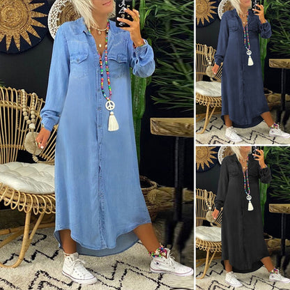 👘 50% отстъпка💥【S–5XL】Нова дънкова рокля в по-големи размери ✅️Плащане при доставка