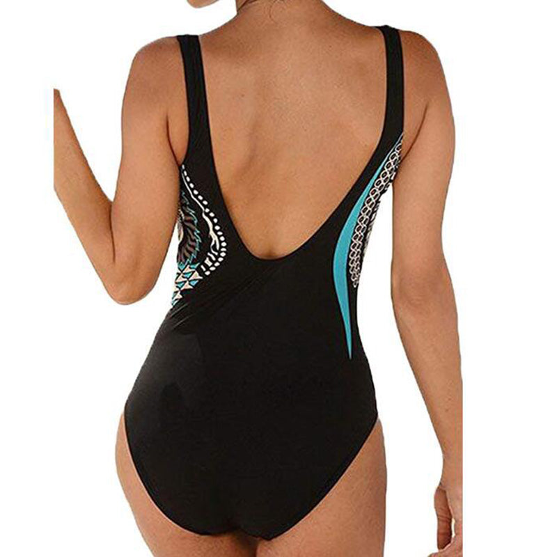50% OFF🩱🏊‍♀️2026 Нов ретро принт – нов цял бански костюм с ретро десен