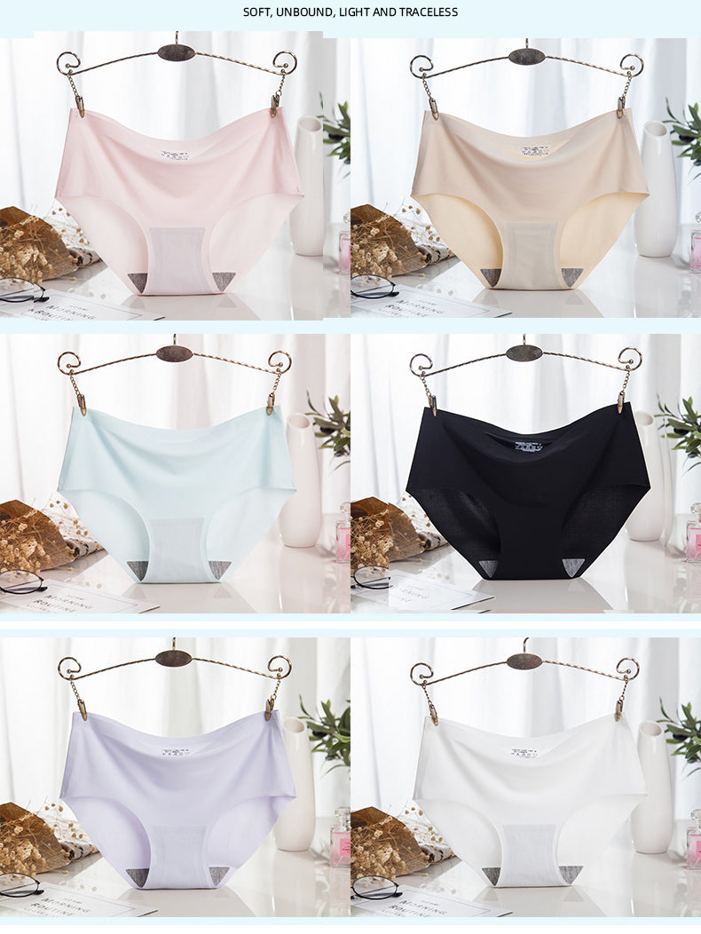 🎀✨【Paquete de 6】 Ropa interior de seda helada para mujer sin costuras