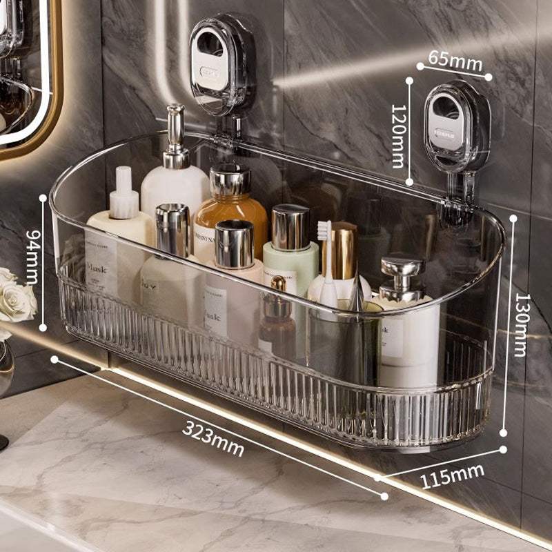 🍽️🧺🔥¡50% de descuento!🔥Estante de almacenamiento con ventosa sin perforaciones, escurridor de pared para cocina y baño