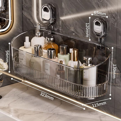 🍽️🧺🔥¡50% de descuento!🔥Estante de almacenamiento con ventosa sin perforaciones, escurridor de pared para cocina y baño