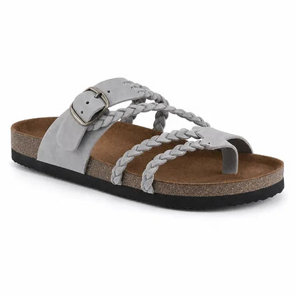 Sandalias Sahara - Sandalias de Cuero Trenzado con Suela de Corcho