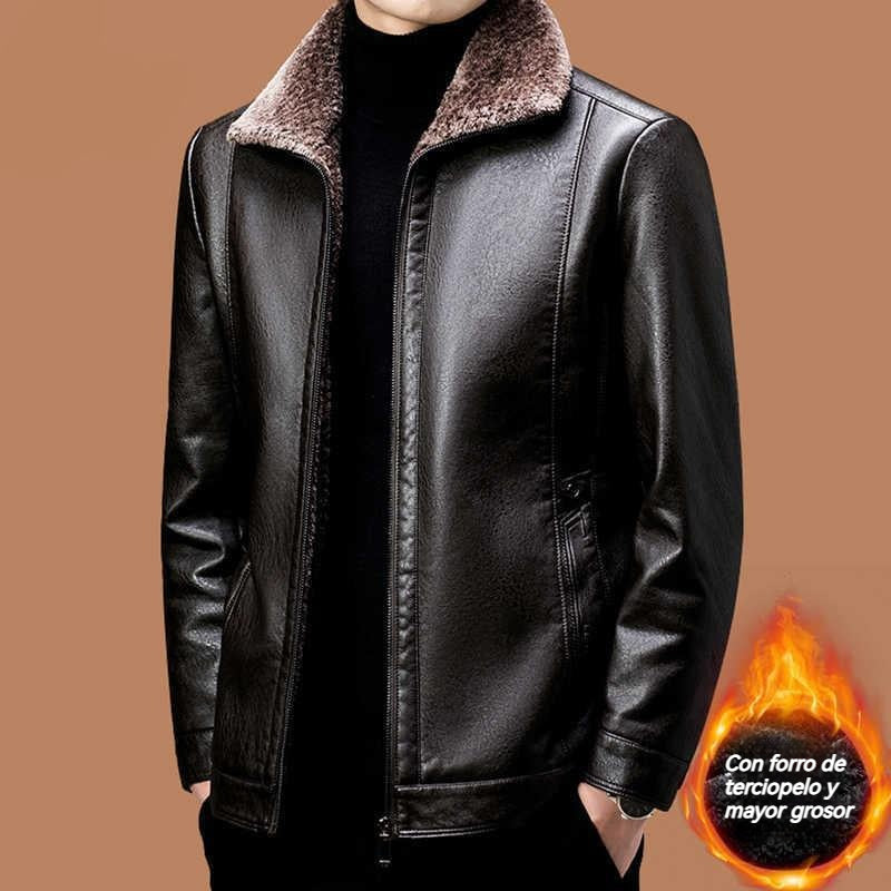 🔥【Venta caliente】🔥【M-3XL】🖤2026 Chaqueta de invierno para hombre de piel de oveja gruesa y suave, estilo casual