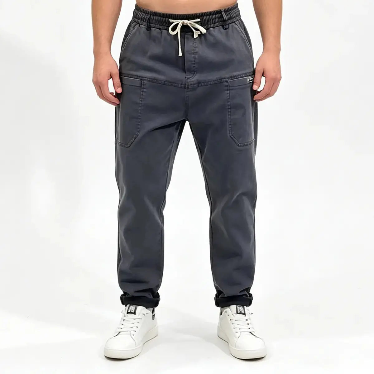 【S-5XL】Dżinsy męskie rozciągliwe z dodatkowymi kieszeniami w dużych rozmiarach