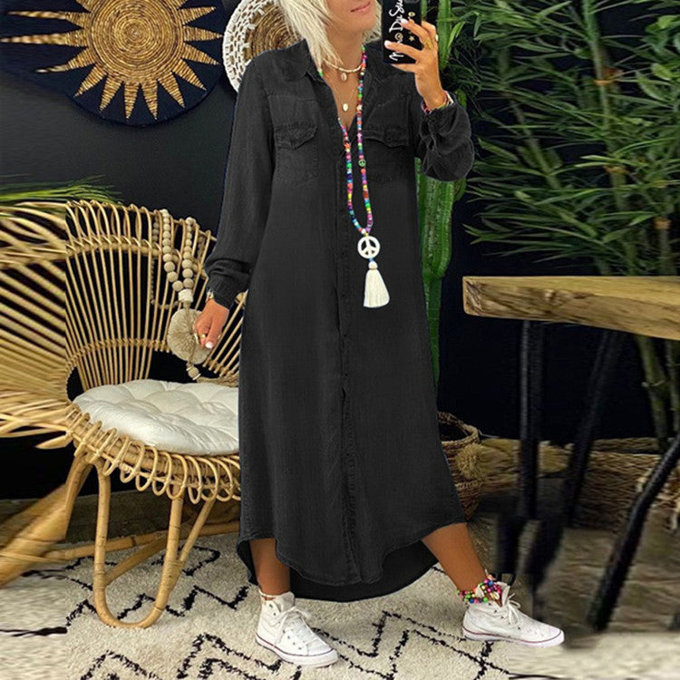 👘 50% отстъпка💥【S–5XL】Нова дънкова рокля в по-големи размери ✅️Плащане при доставка