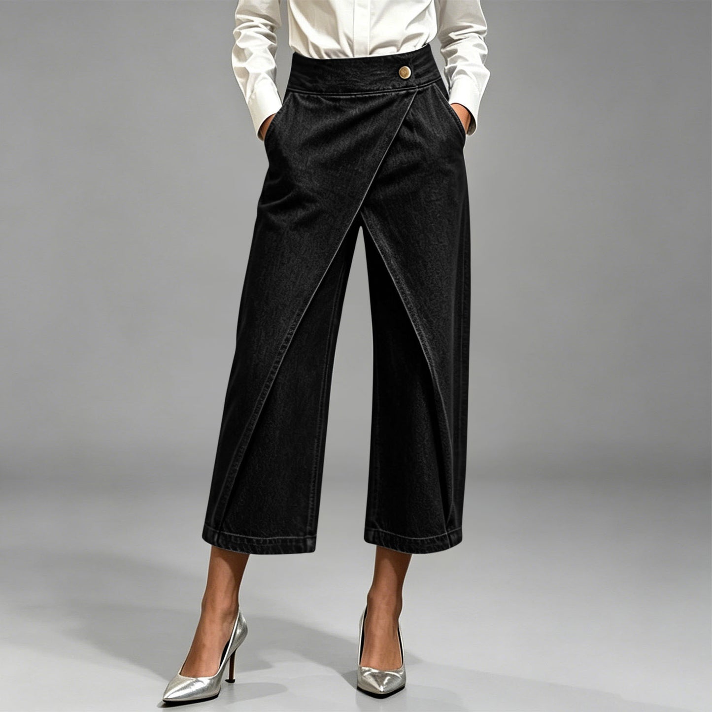 👖【S-2XL】Ženske ležerne traperice s nepravilnim crossover dizajnom