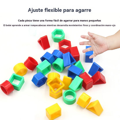 🎁🔥 Juego de combinación de geometría para niños: un juguete educativo que desarrolla el pensamiento lógico y la coordinación mano-ojo