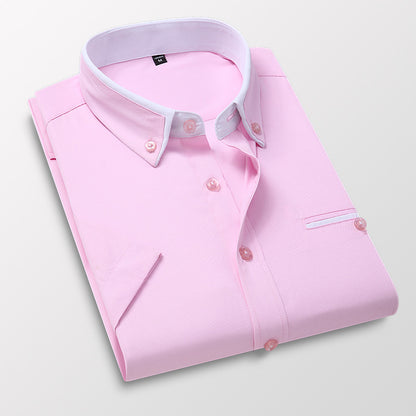 Плащане при доставка🎉【M-5XL】🔥👔 Нова дишаща мъжка бизнес риза в ежедневен стил