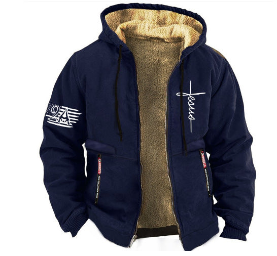 ✨😎【S-3XL】Zimska muška topla debela jakna s kapuljačom i patentnim zatvaračem