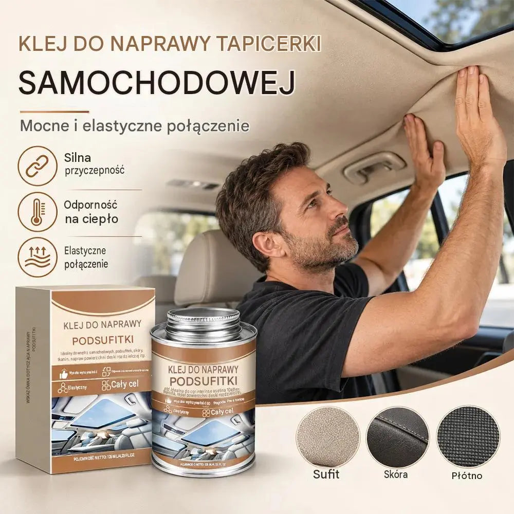 🚗Klej naprawczy do rozdarć tapicerki podsufitki samochodowej (materiałowej i skórzanej)