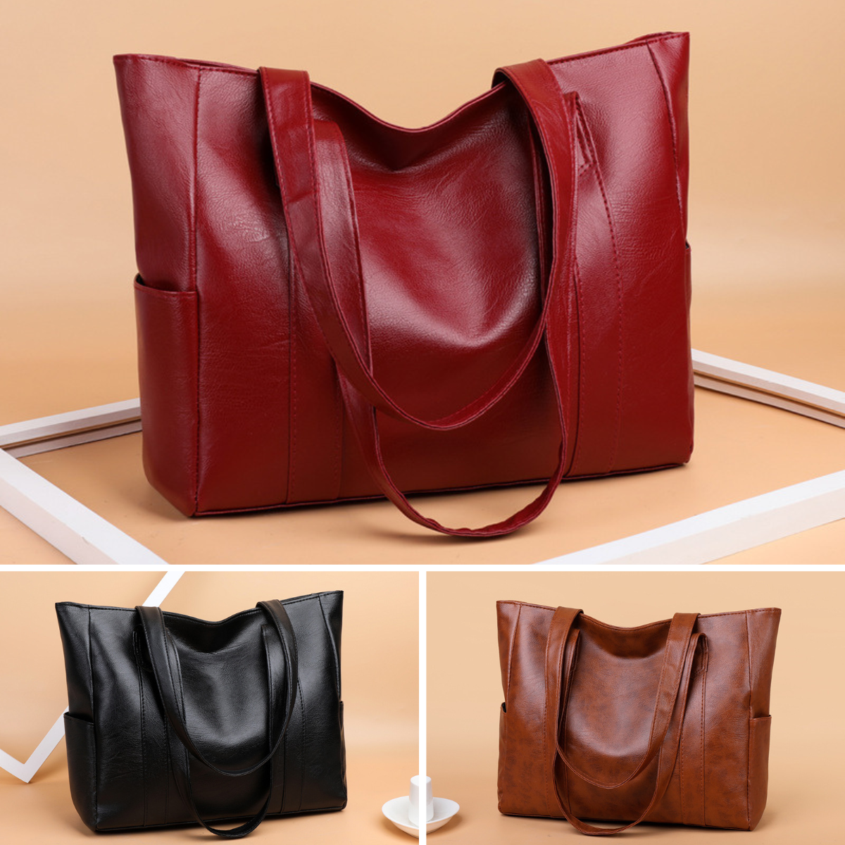 ✨👜【50% popust】【Velika kapaciteta】Ženska torba za čez ramo iz mehkega usnja, novost 2025.