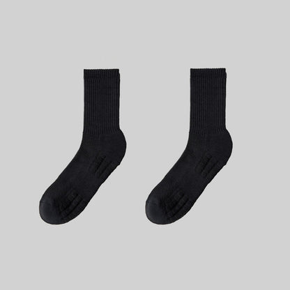 😍🧦【10 чифта】Мъжки дълги спортни чорапи, отвеждащи потта, абсорбиращи ударите, защитаващи петата, устойчиви на миризми, дишащи, подходящи за баскетбол и ежедневни спортове.