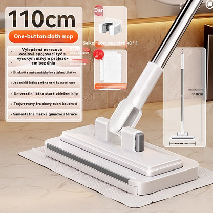 50% OFF【Sada 4 kusů】💦Multifunkční mop s klipem na hadřík, nový mop do domácnosti, který nevyžaduje mytí✅