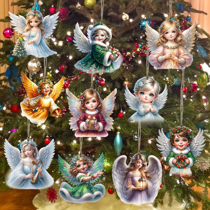 🎁✨【Pakiranje od 20】Novi slatki božićni ukras s anđelicom, drvena figurica anđela, ukras za dom