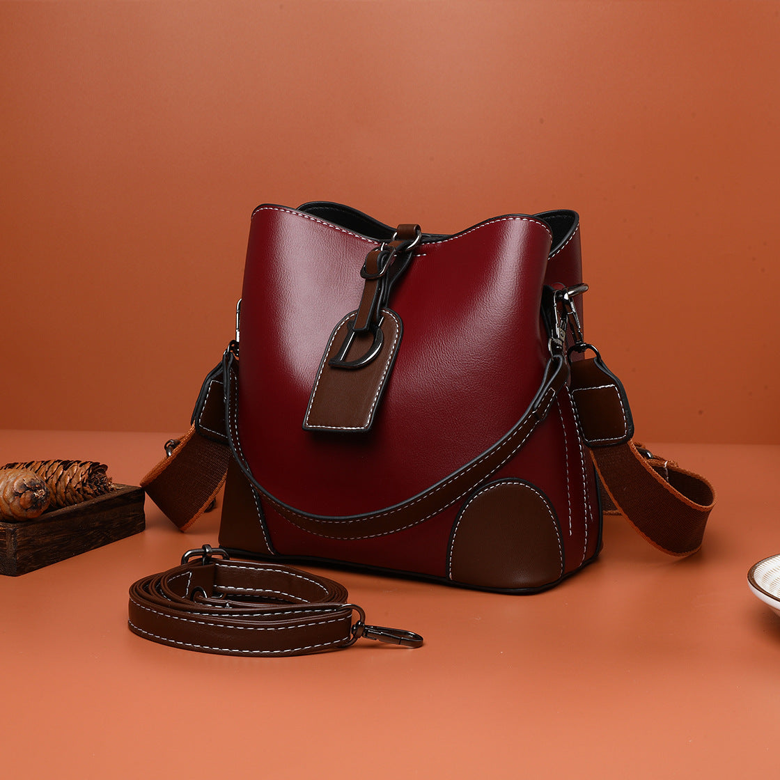 🔥👜 Bolso de cuero genuino para mujer Multifuncional · Alta calidad · Incluye 3 correas